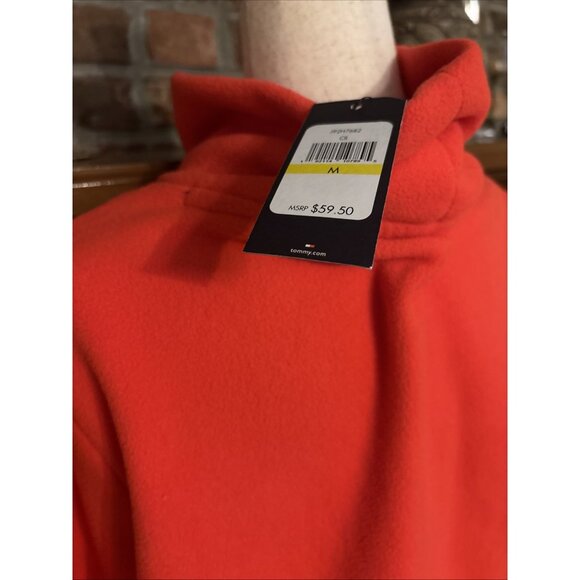Tommy Hilfiger Turtleneck Sweater Size Medium FLEECE Orange NWT - Picture 4 of 7
